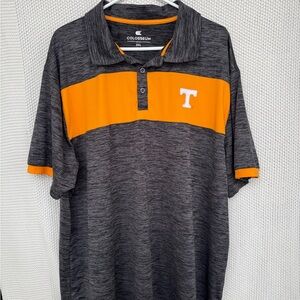 Colosseum Men's Charcoal and Orange Polo Shirt